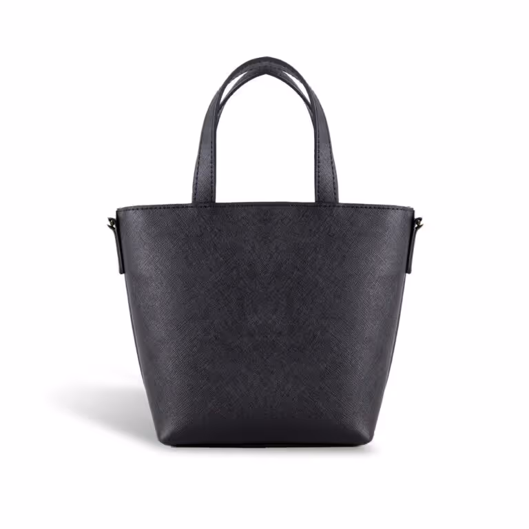 black bag on white photo
