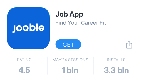 A Jooble application dashboard