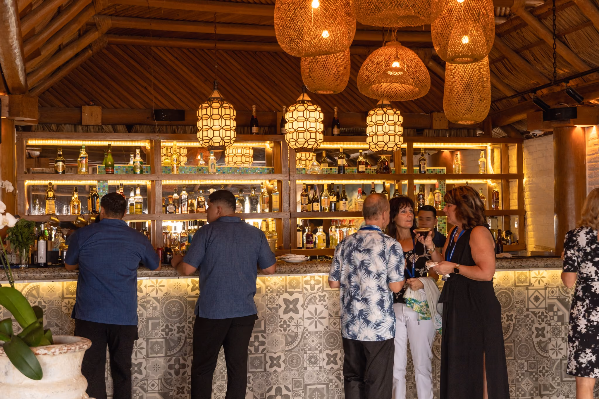 Guests at a cocktail reception at the El Dorado bar