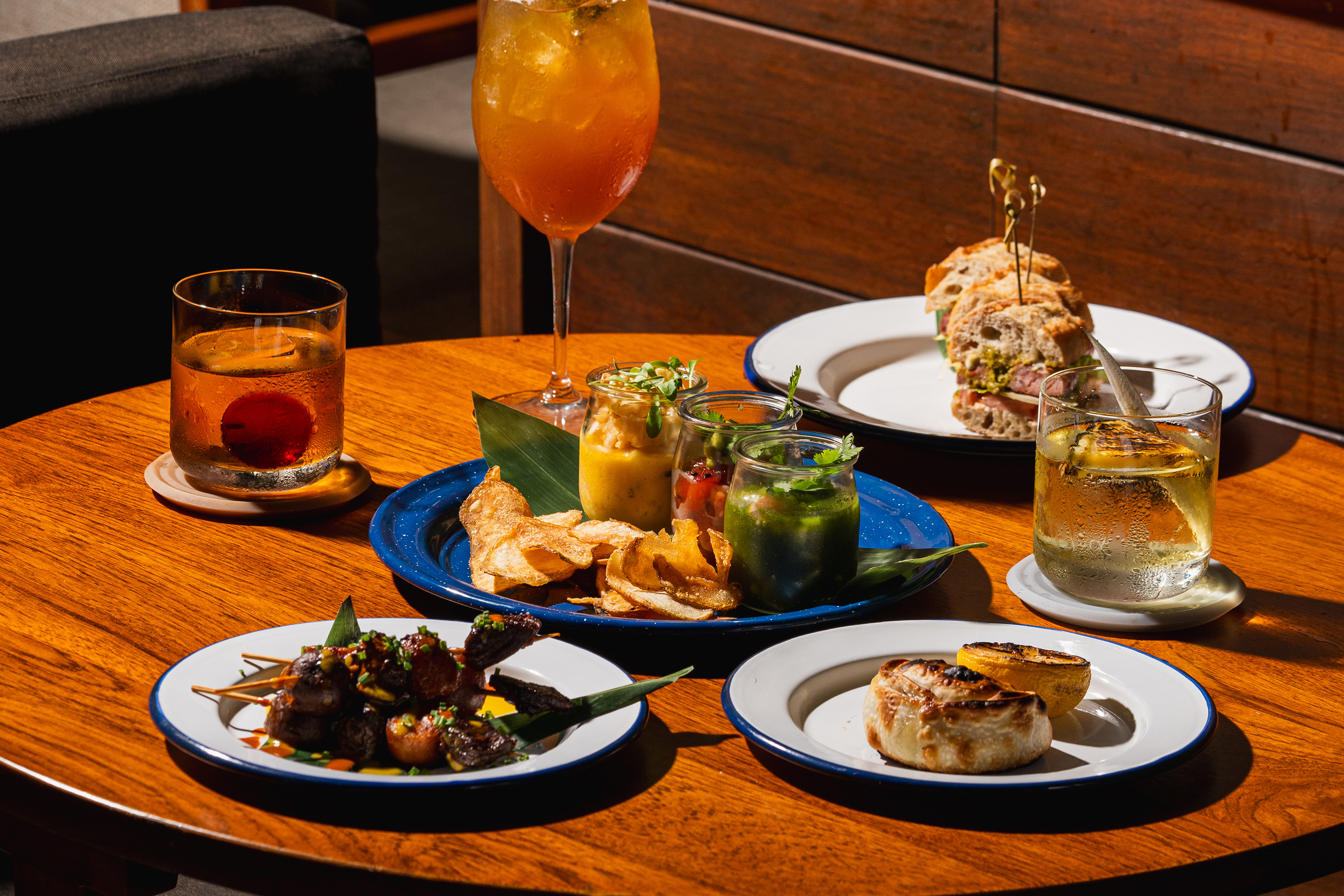brunch sharing wine steak grilled steak