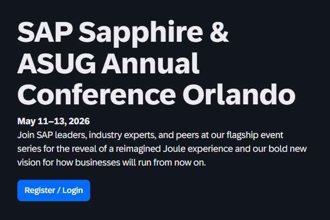  SAP Sapphire & ASUG Annual Conference Orlando 2026