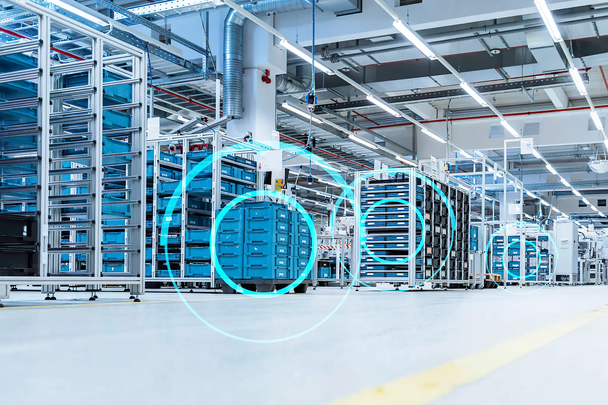 7 Use Cases für Echtzeit-Ortung in der Herstellung von KI-Infrastruktur, Energie- und Kühlsystemen