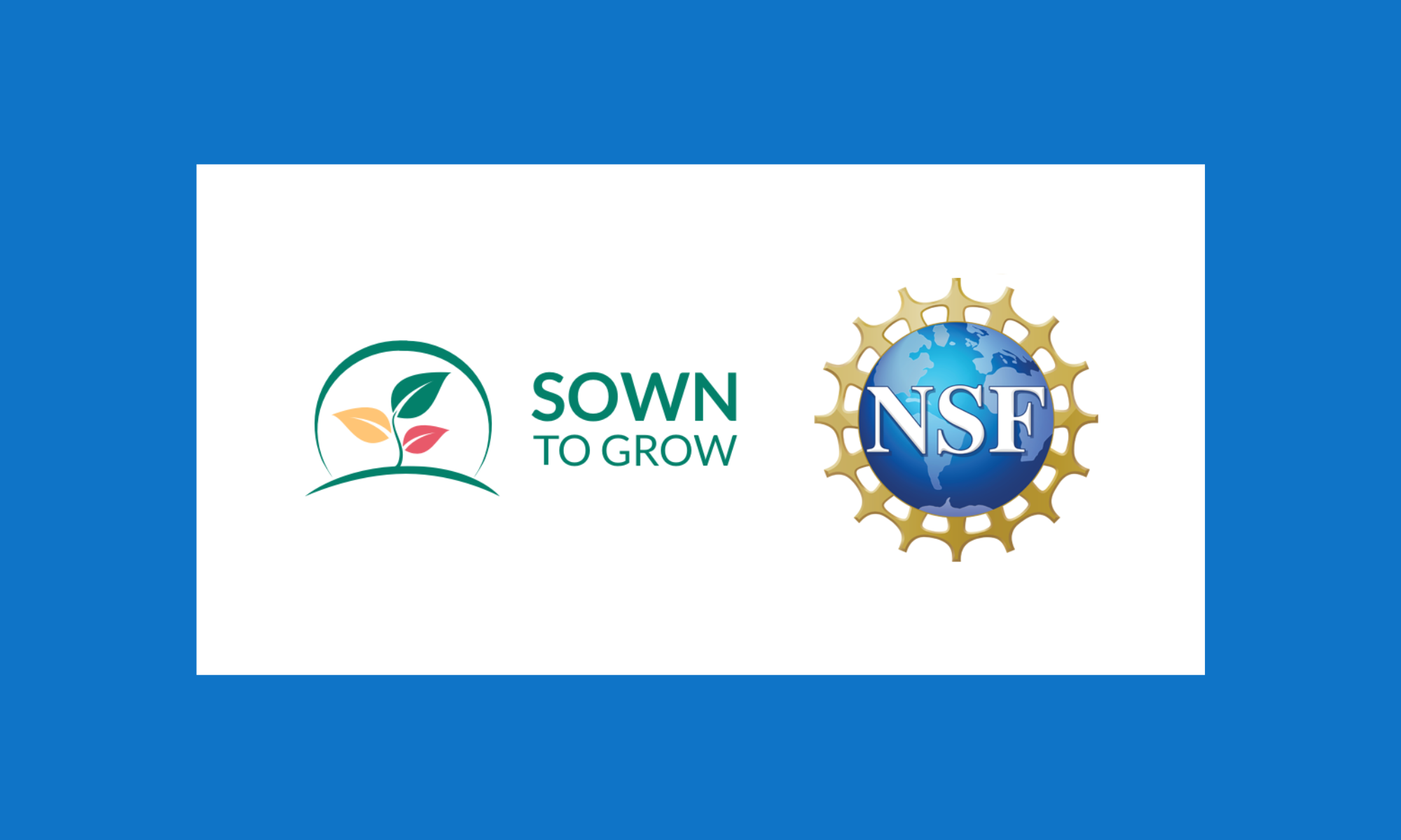 Press Release: Sown To Grow Awarded National Science Foundation Small Business Innovation Research Grant for $1.25M