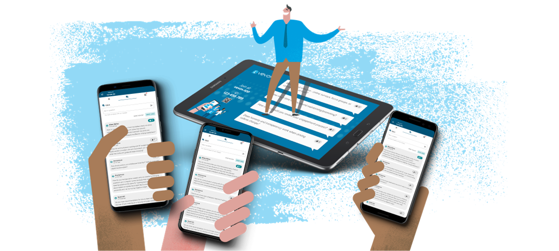 While Eventee is the top Slido alternative for events, another great alternative to Slido is Vevox.