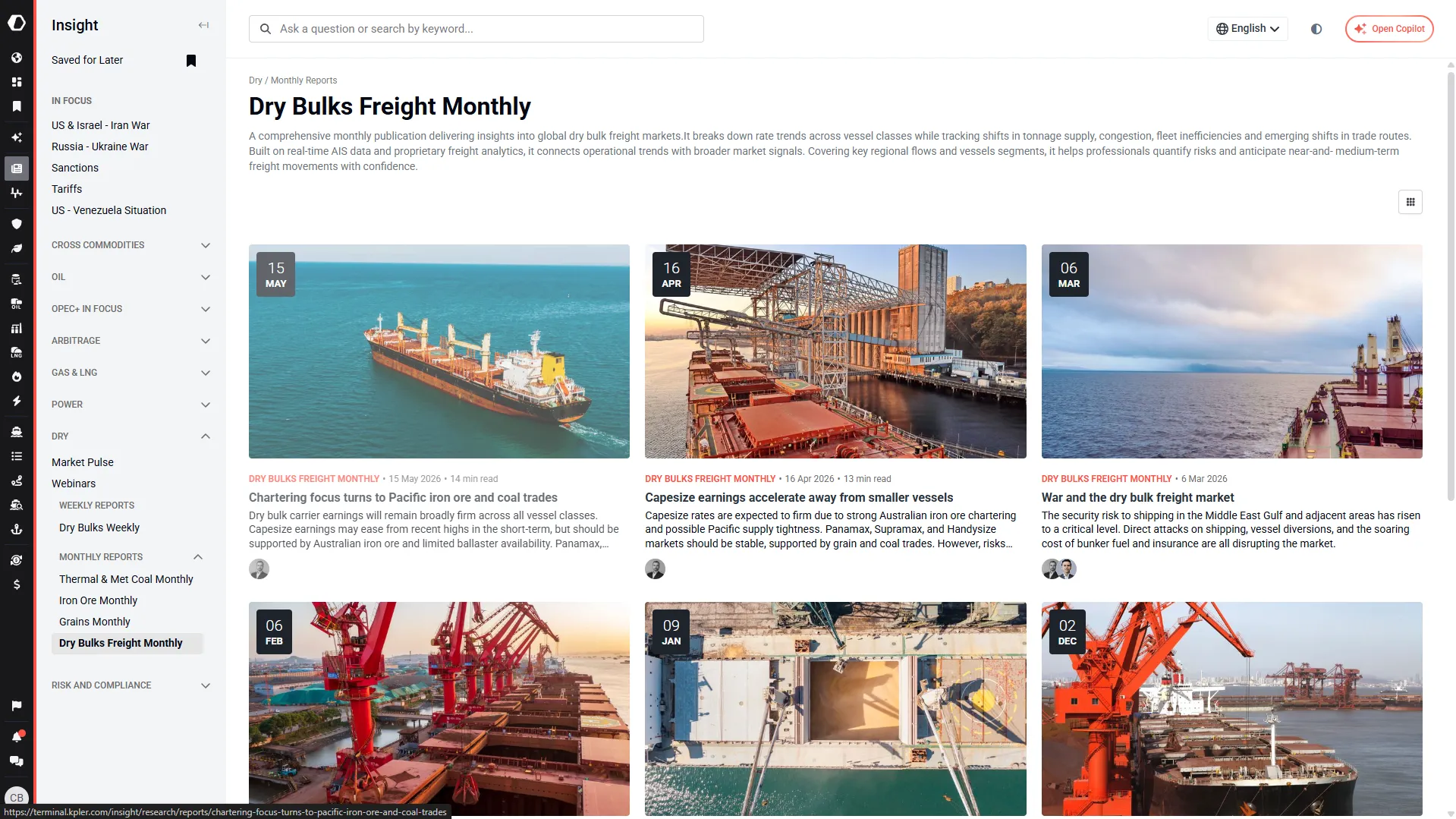 Monthly deep dives