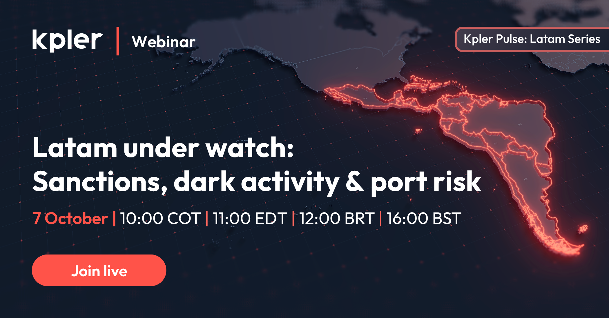Latam under watch: Sanctions, dark activity, and port risk
