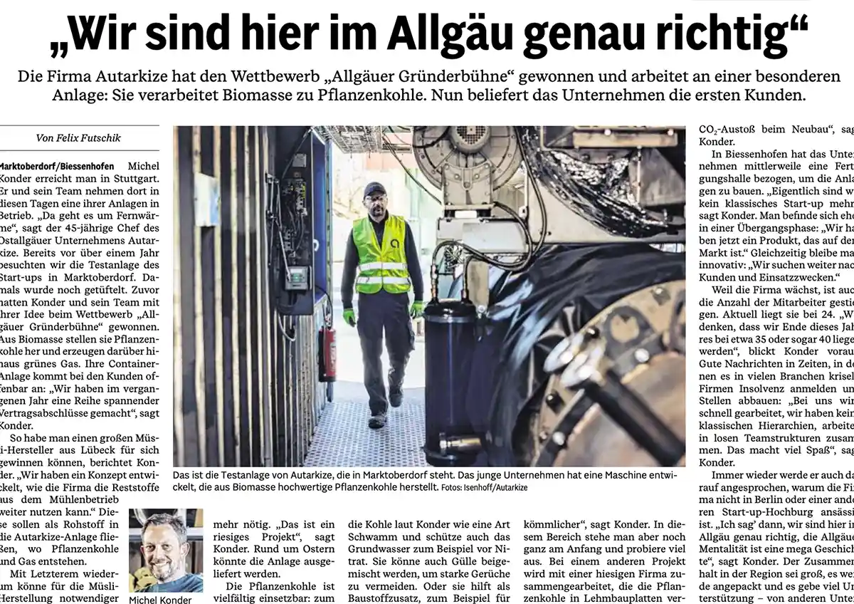 Presse – Allgäuer Zeitung – Wir sind hier im Allgäu genau richtig