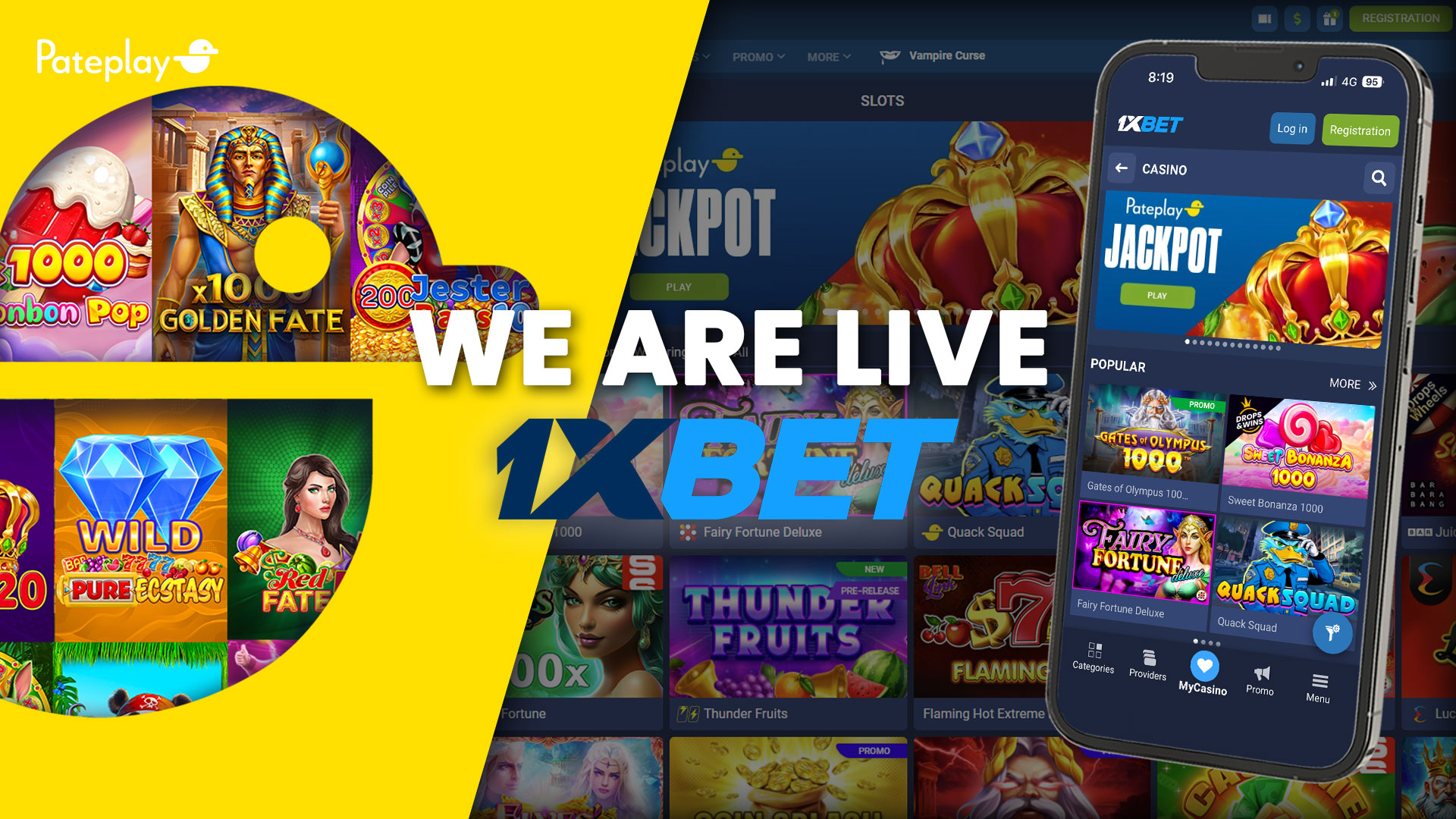 We are LIVE on 1xBet!