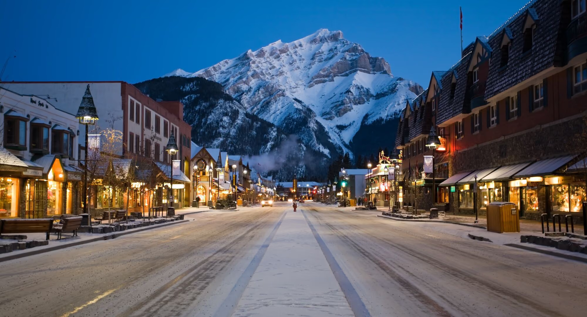Banff, AB: cityscape and local surroundings