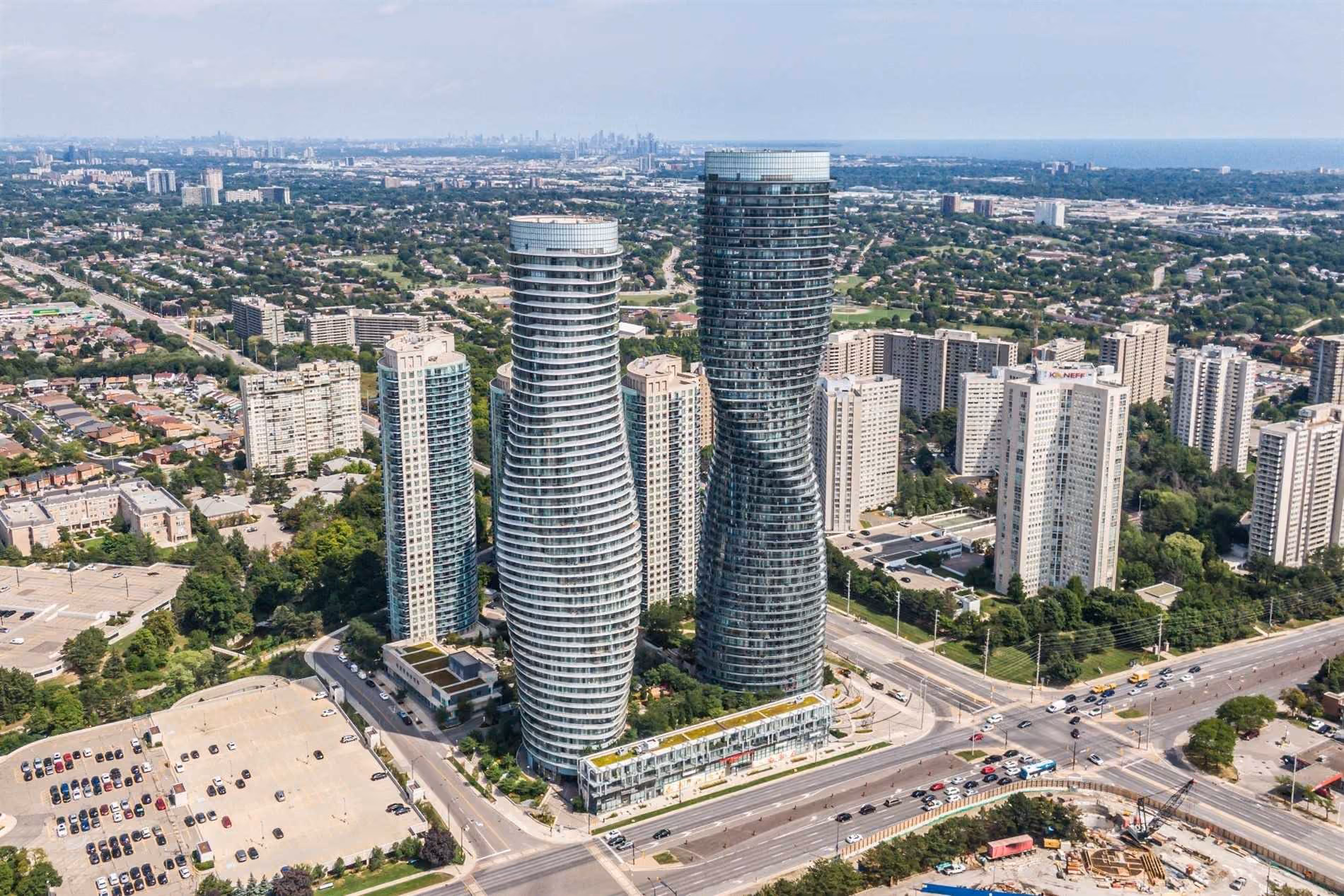Absolute World towers and the Mississauga skyline