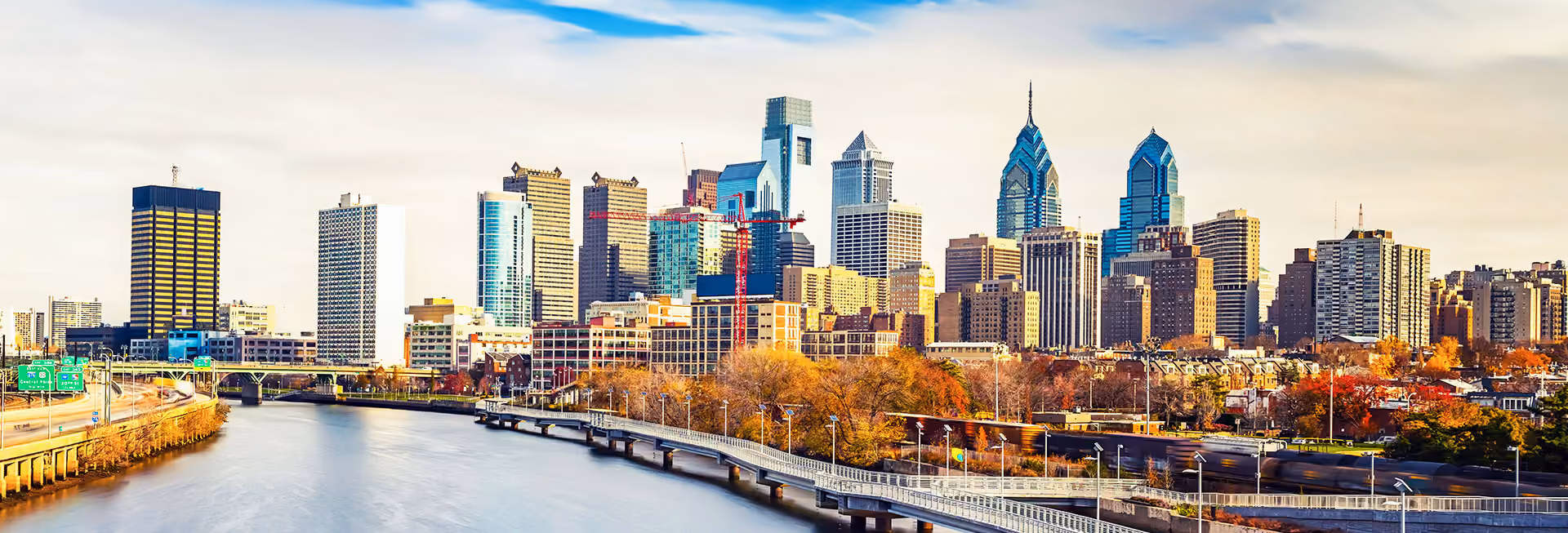 Philadelphia, PA: cityscape and local surroundings