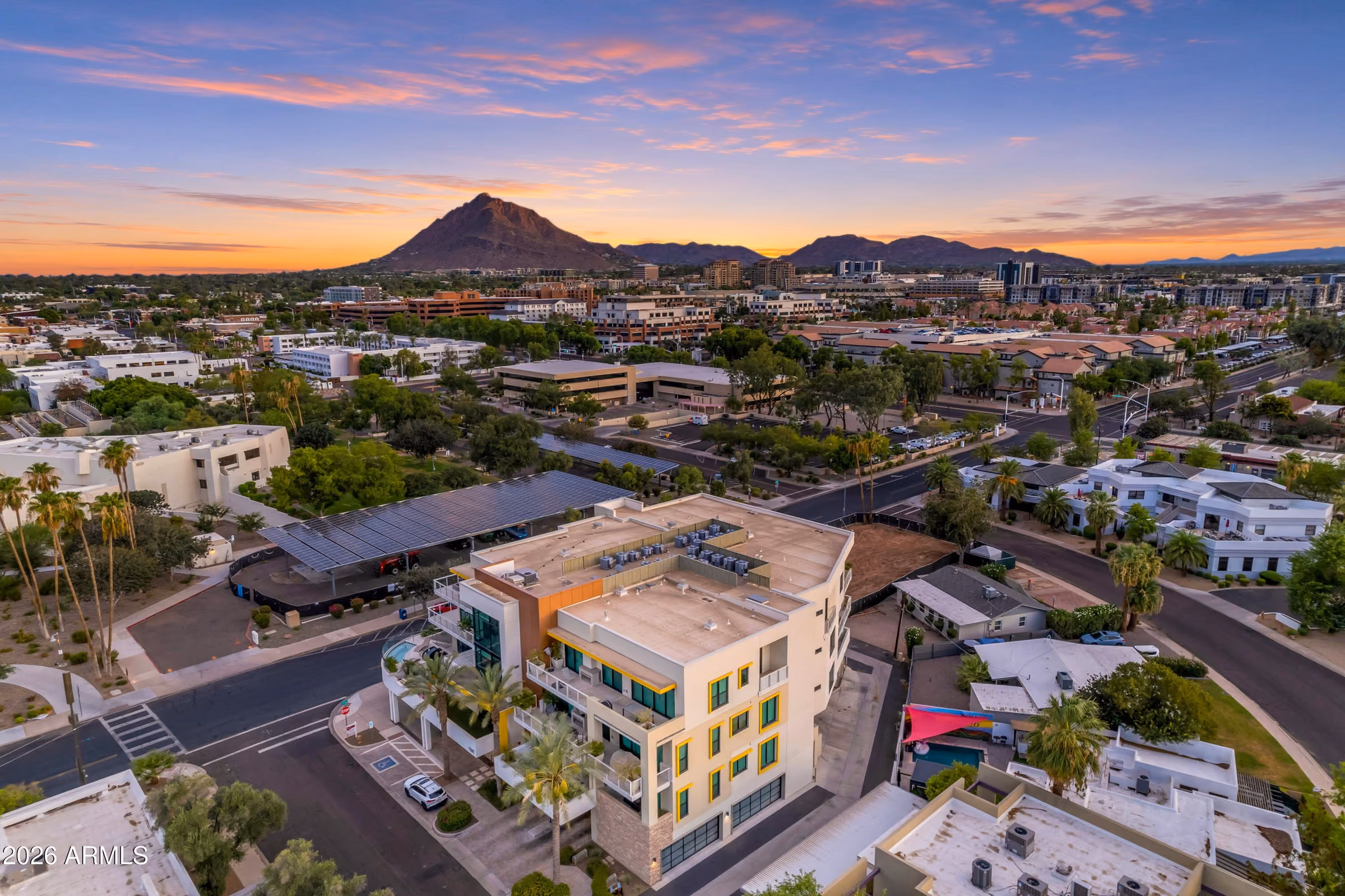 Old Town Scottsdale at sunset