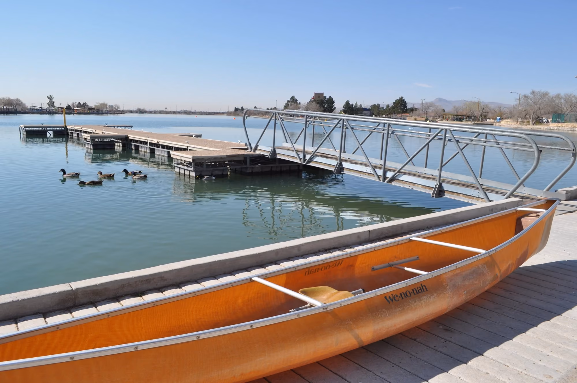 Ascarate Park in El Paso: Canoes and Ducks at Ascarate Park