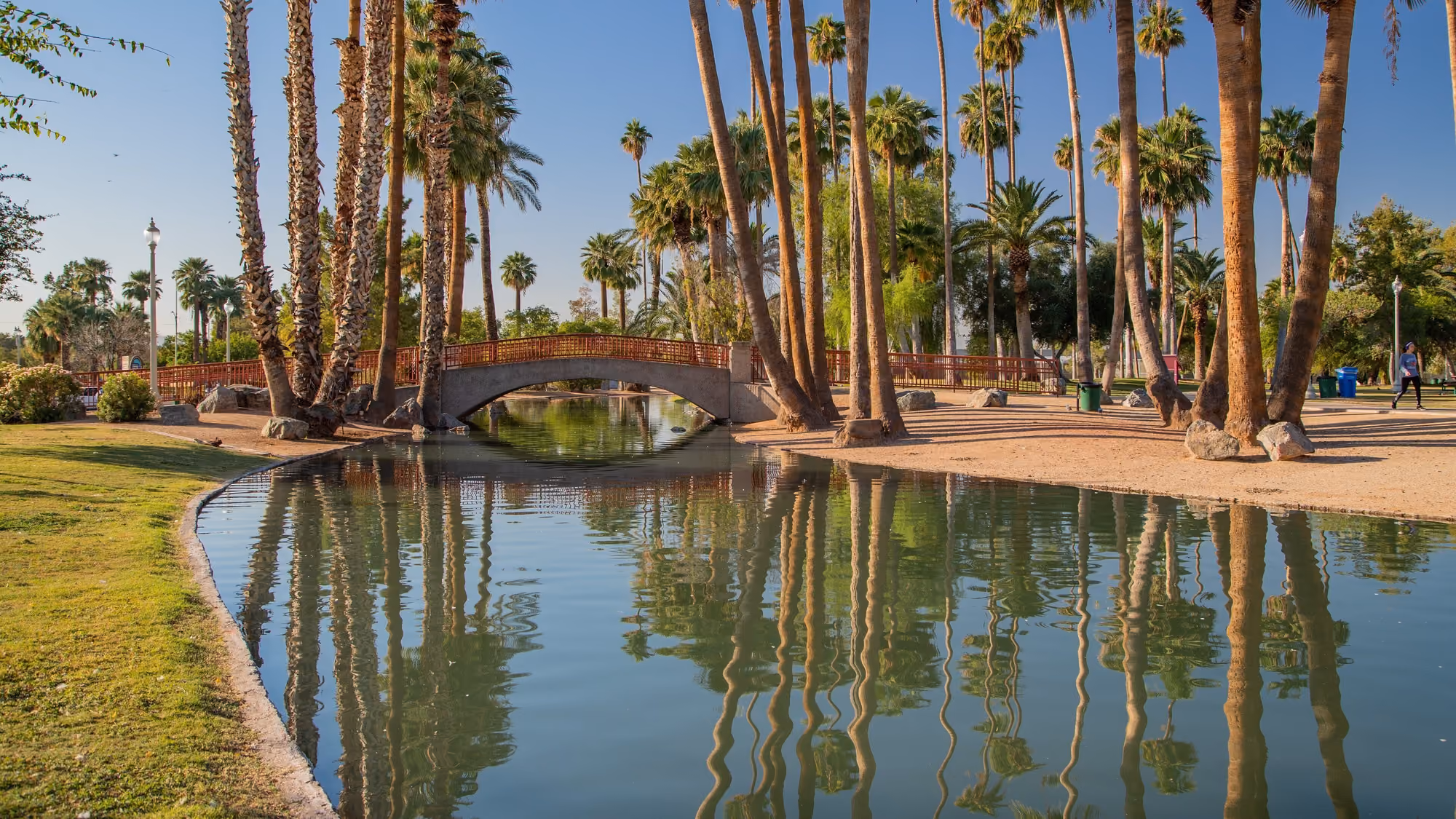 Encanto Park in Phoenix: Encanto Park Lagoon and Bridge