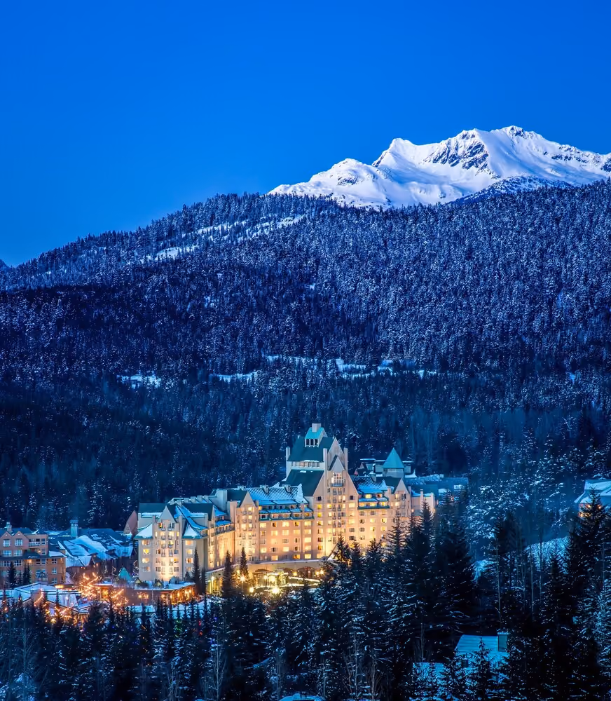 Fairmont Chateau Whistler in Whistler: Fairmont Chateau Whistler at Dusk