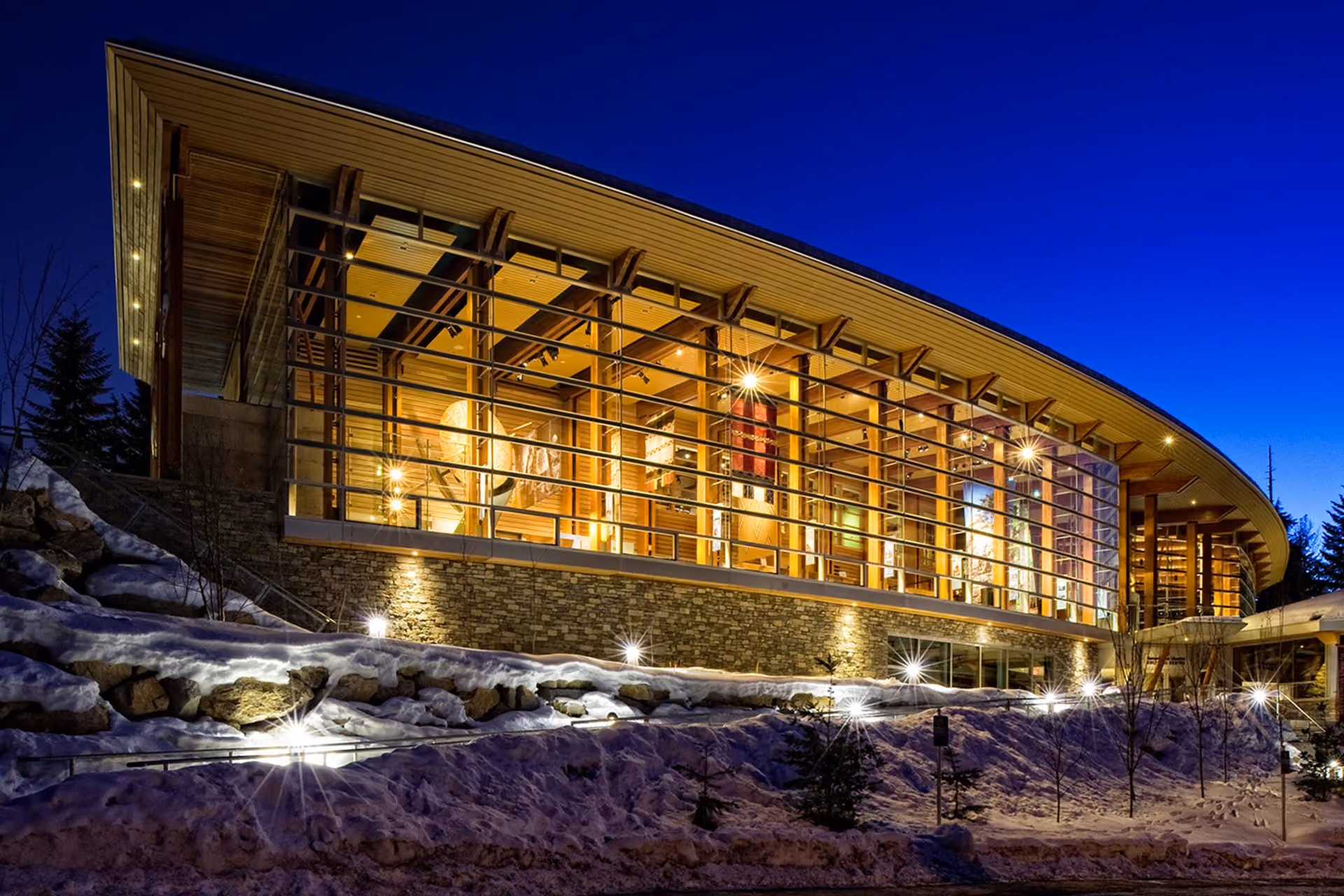 Squamish Lil'wat Cultural Centre in Whistler: Squamish Lil’wat Cultural Centre at Dusk