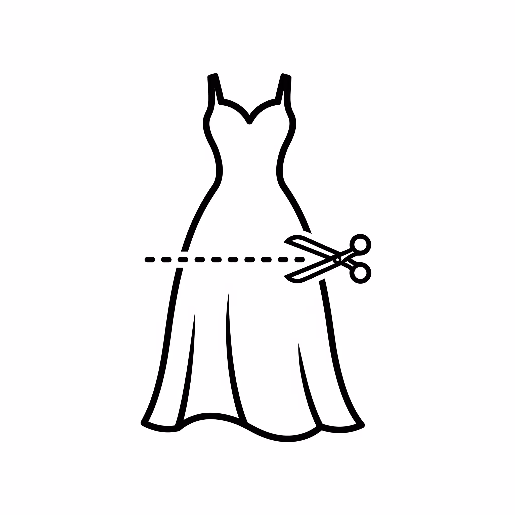 Abendkleid kürzen bis 2m Breite
