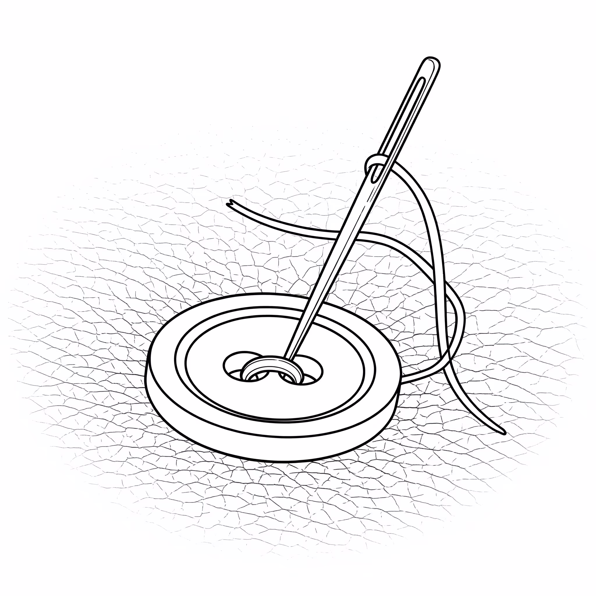 Knopf auf Pelz oder Leder annähen