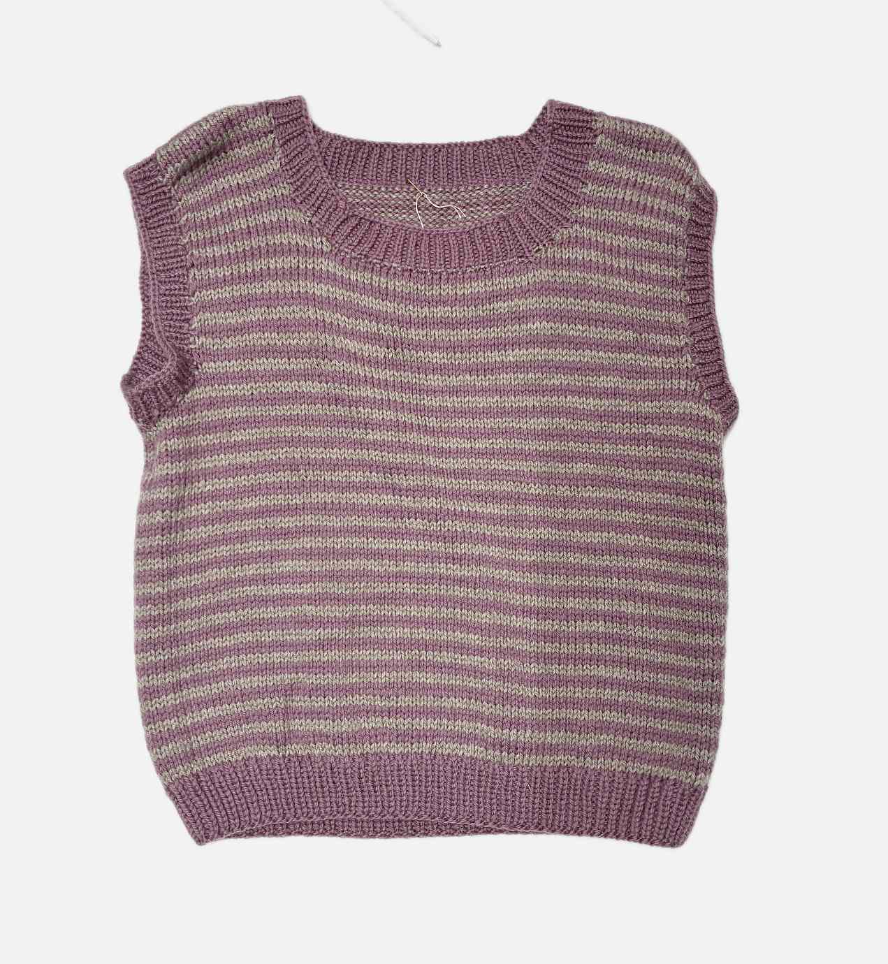 Vintage Strickpullover ärmellos