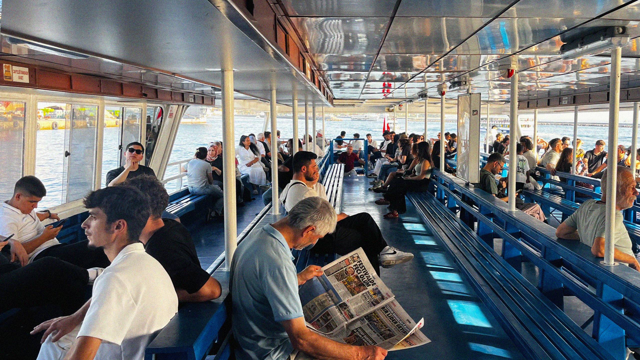 Ferry boats form an important part of the city's transport infrastructure, especially when attempting to cross from the European side to Kadıköy. Alongside well-equipped cafés serving tea and fresh juices, you'll likely find buskers contesting with the ship's engine noises in a battle for your eardrums.