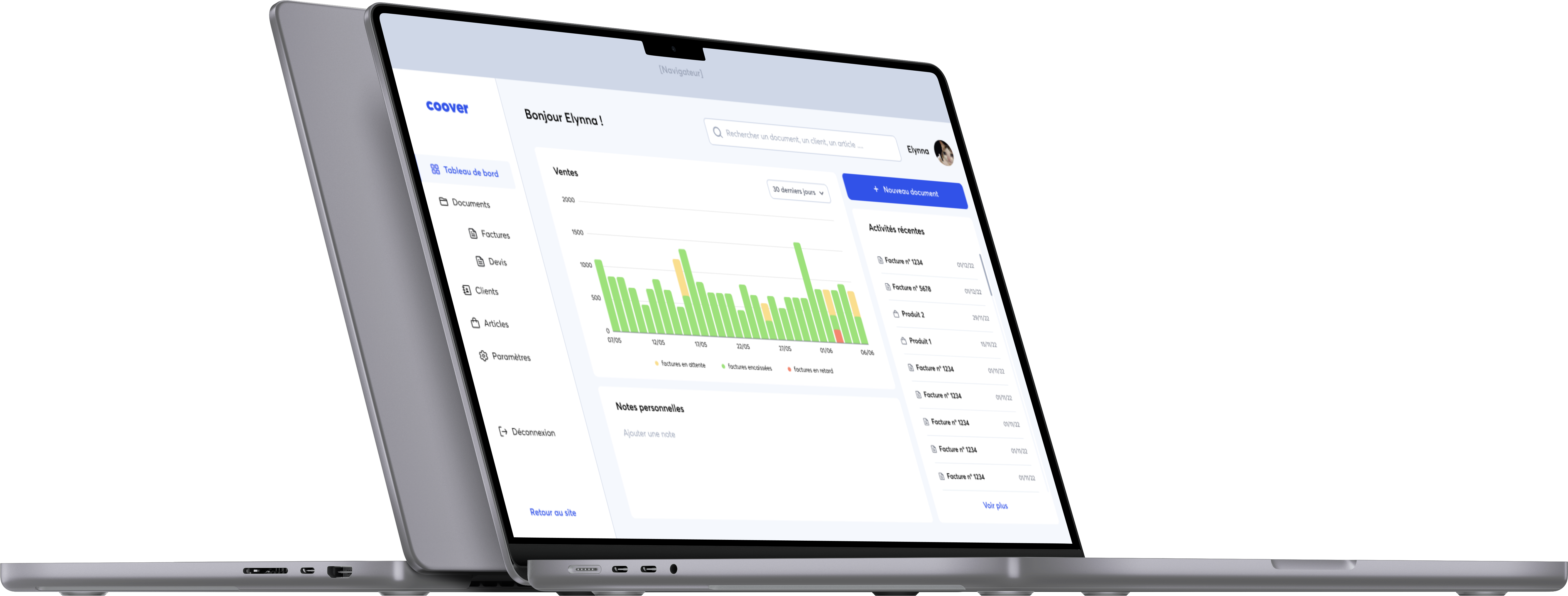 Mockup Outil facturation