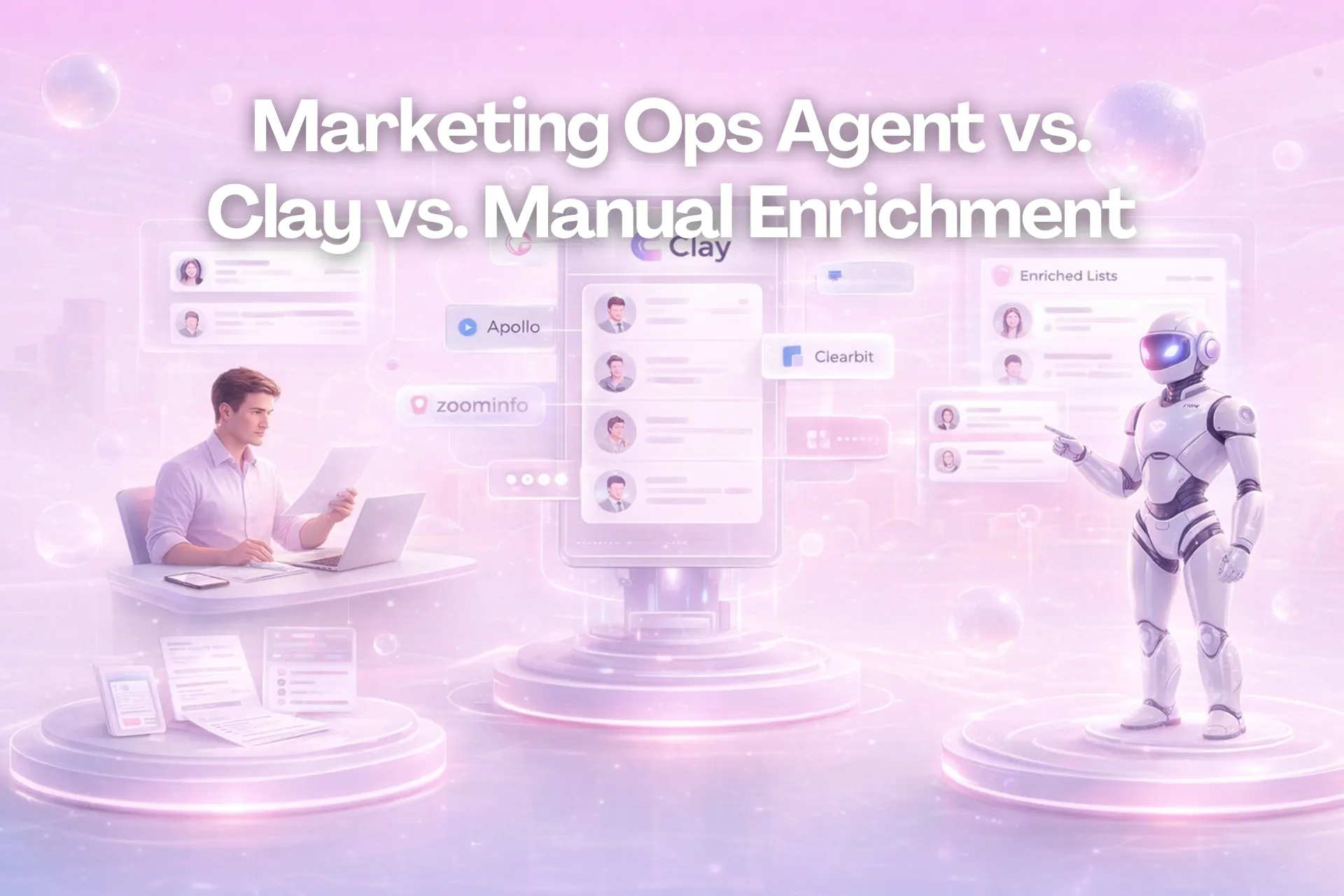 Marketing Ops Agent vs. Clay vs. Manual Enrichment: Which Approach is Right for You?