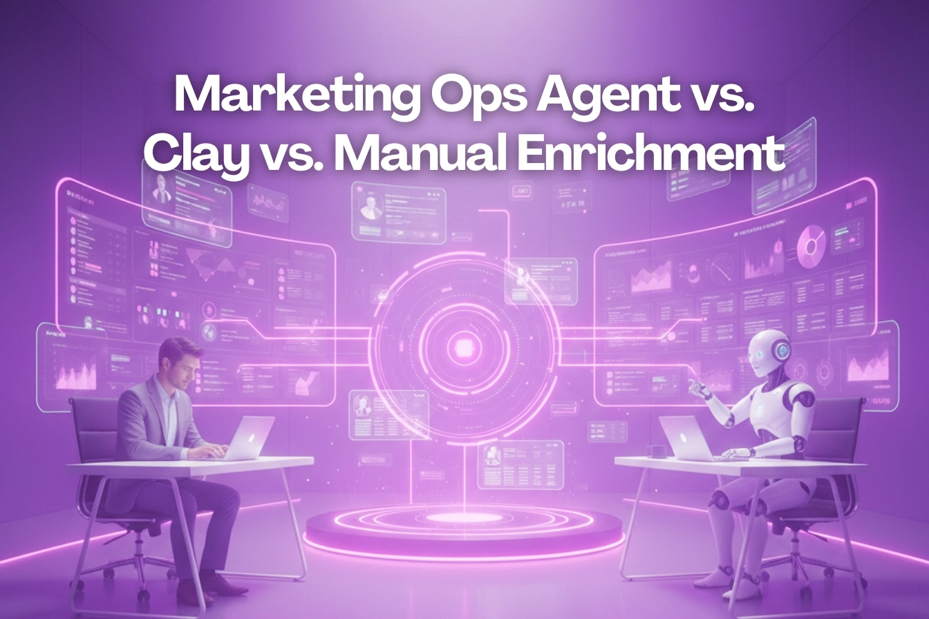 Marketing Ops Agent vs. Clay vs. Manual Enrichment: Which Approach is Right for You?