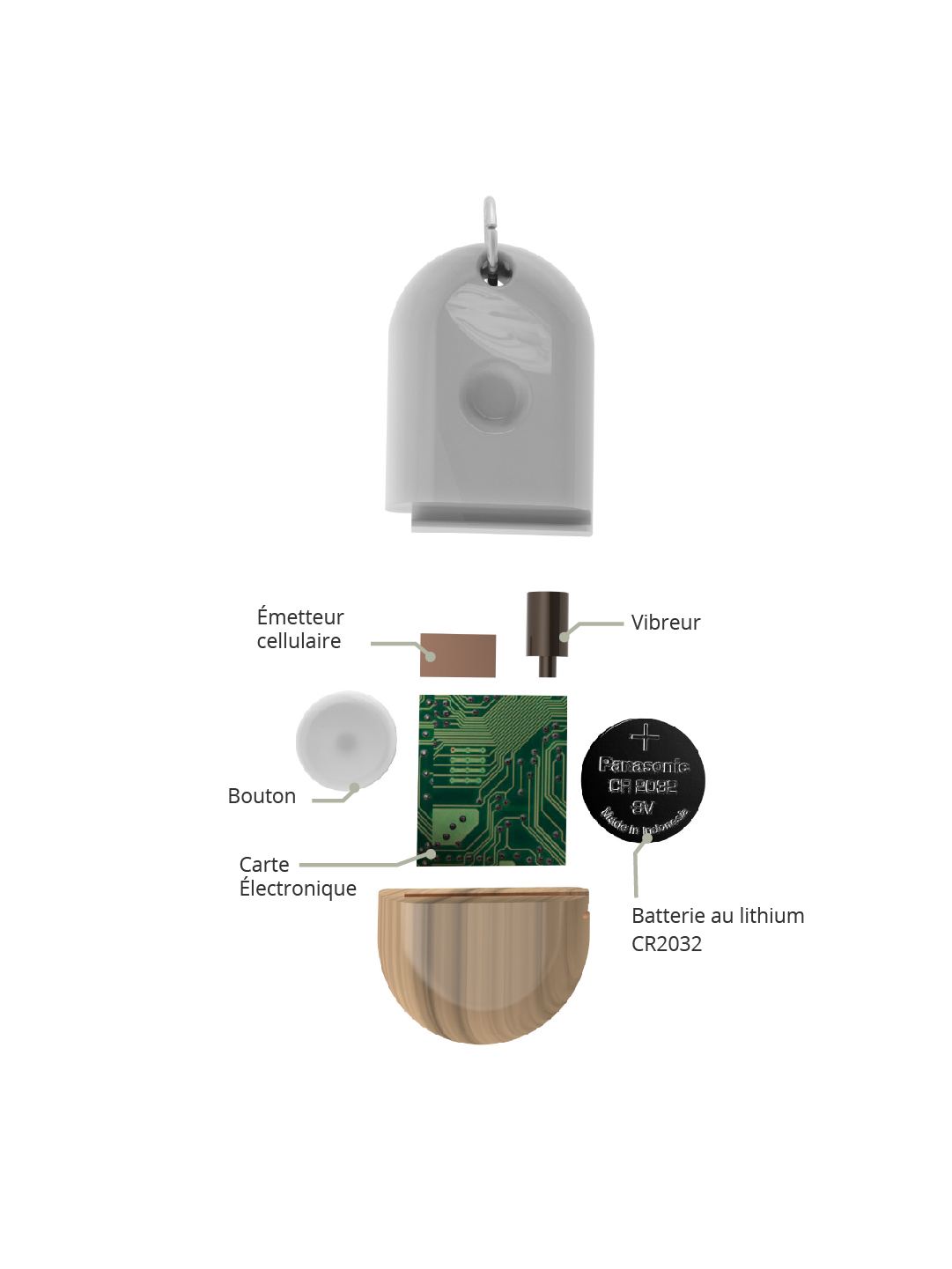Description des pièces du médaillon