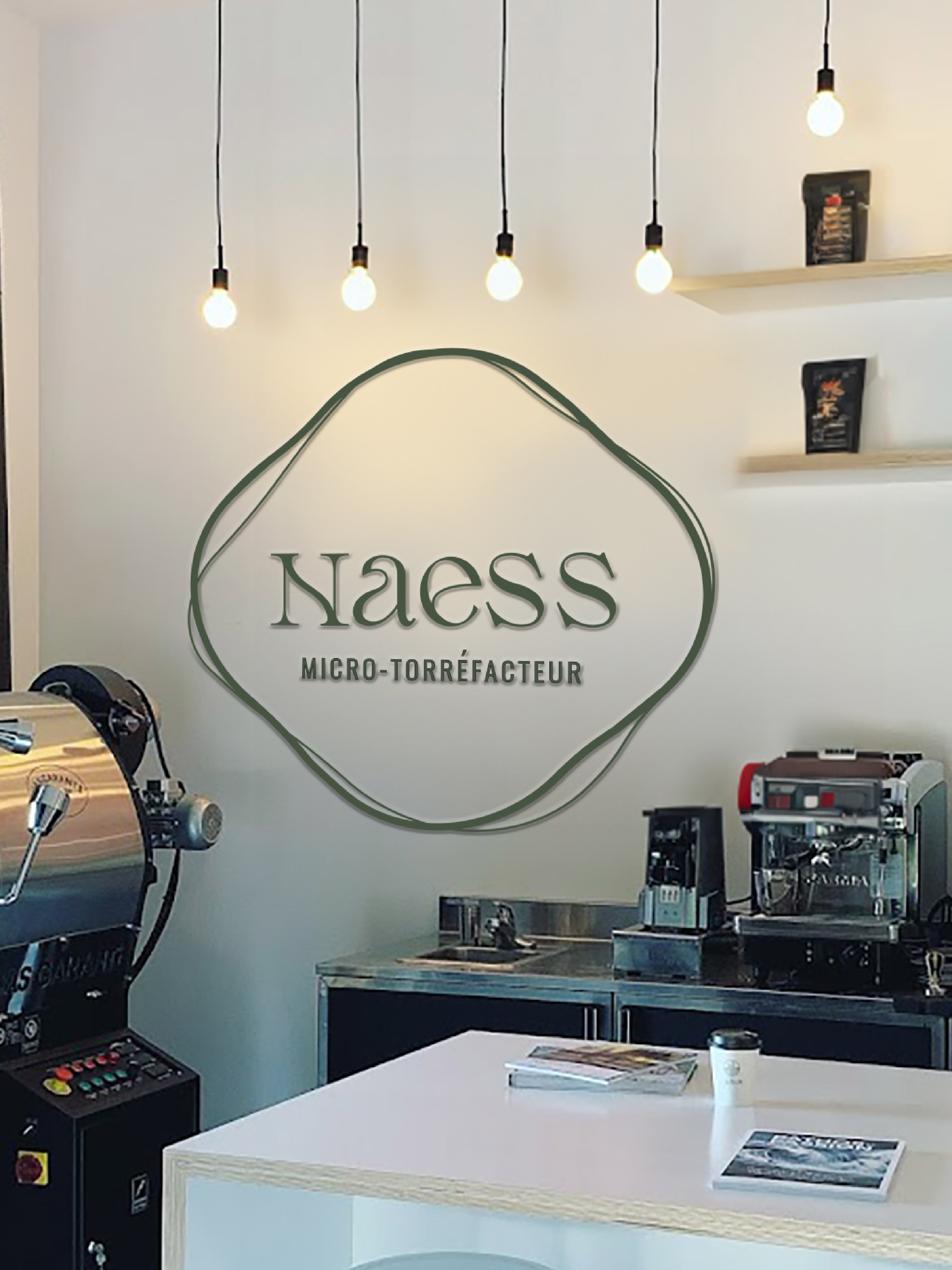 NAESS Micro Roaster wall décalque