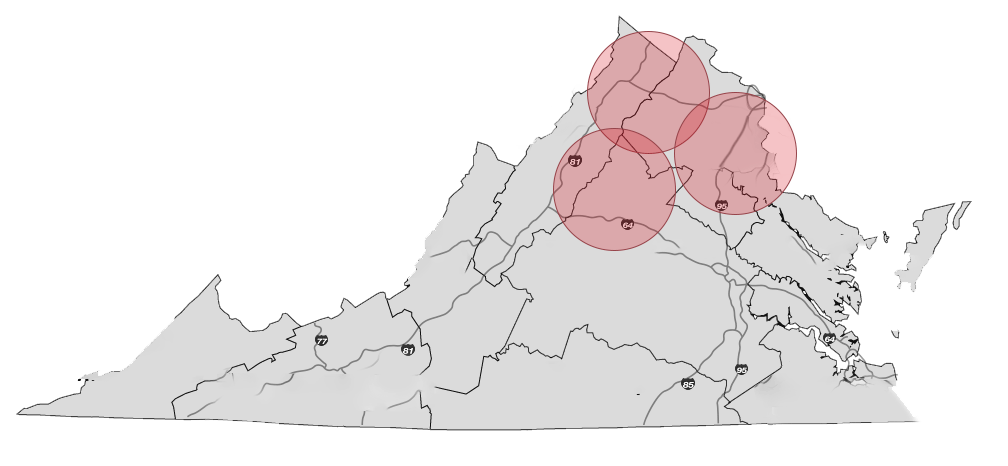 Map of Virginia