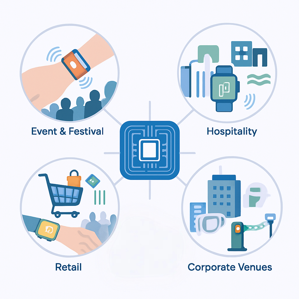 RFID payment systems used across events, hospitality, retail, and entertainment industries