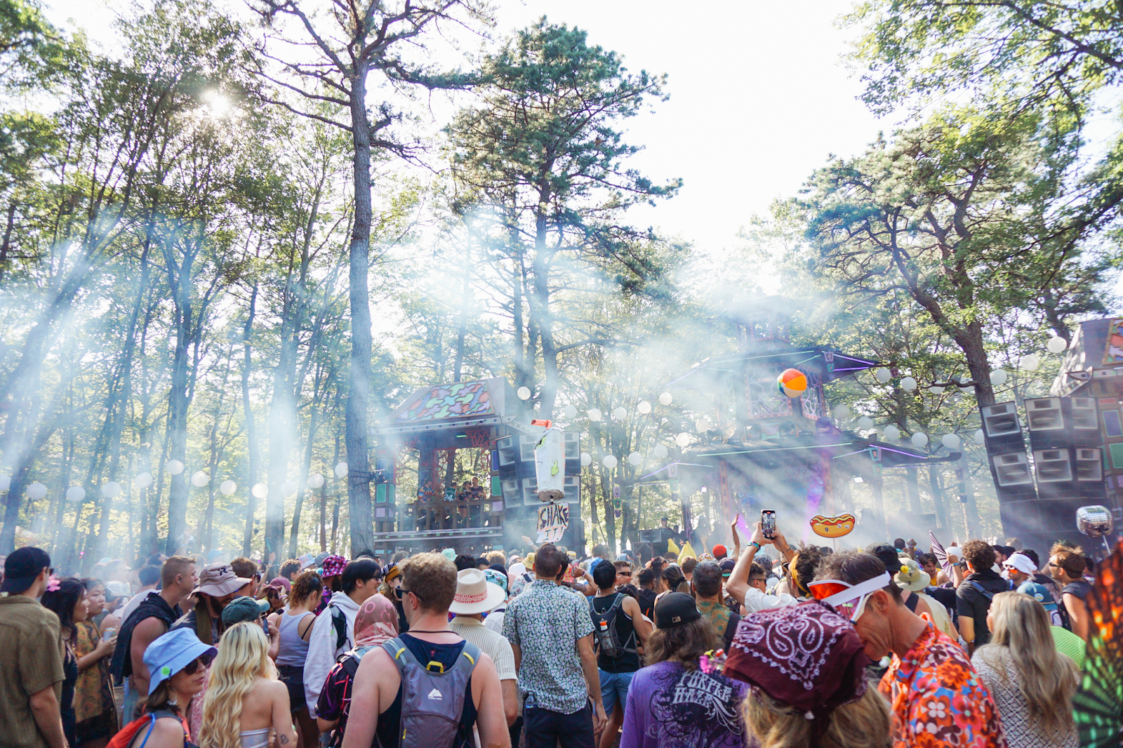 RFID cashless ticketing system enabling fast festival entry with attendees using wristbands