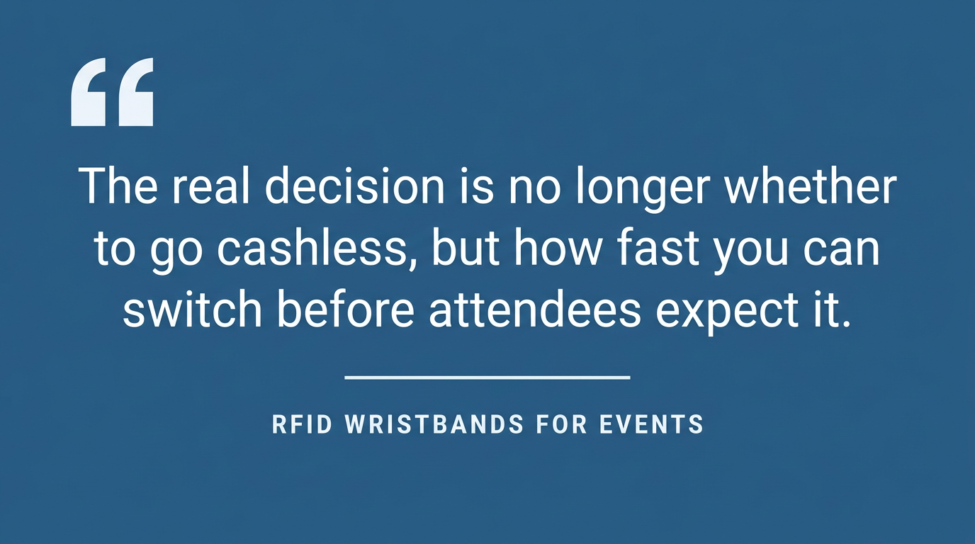 Pull quote graphic stating the real decision is no longer whether to go cashless but how fast to switch