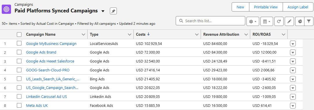 Campaign Salesforce
