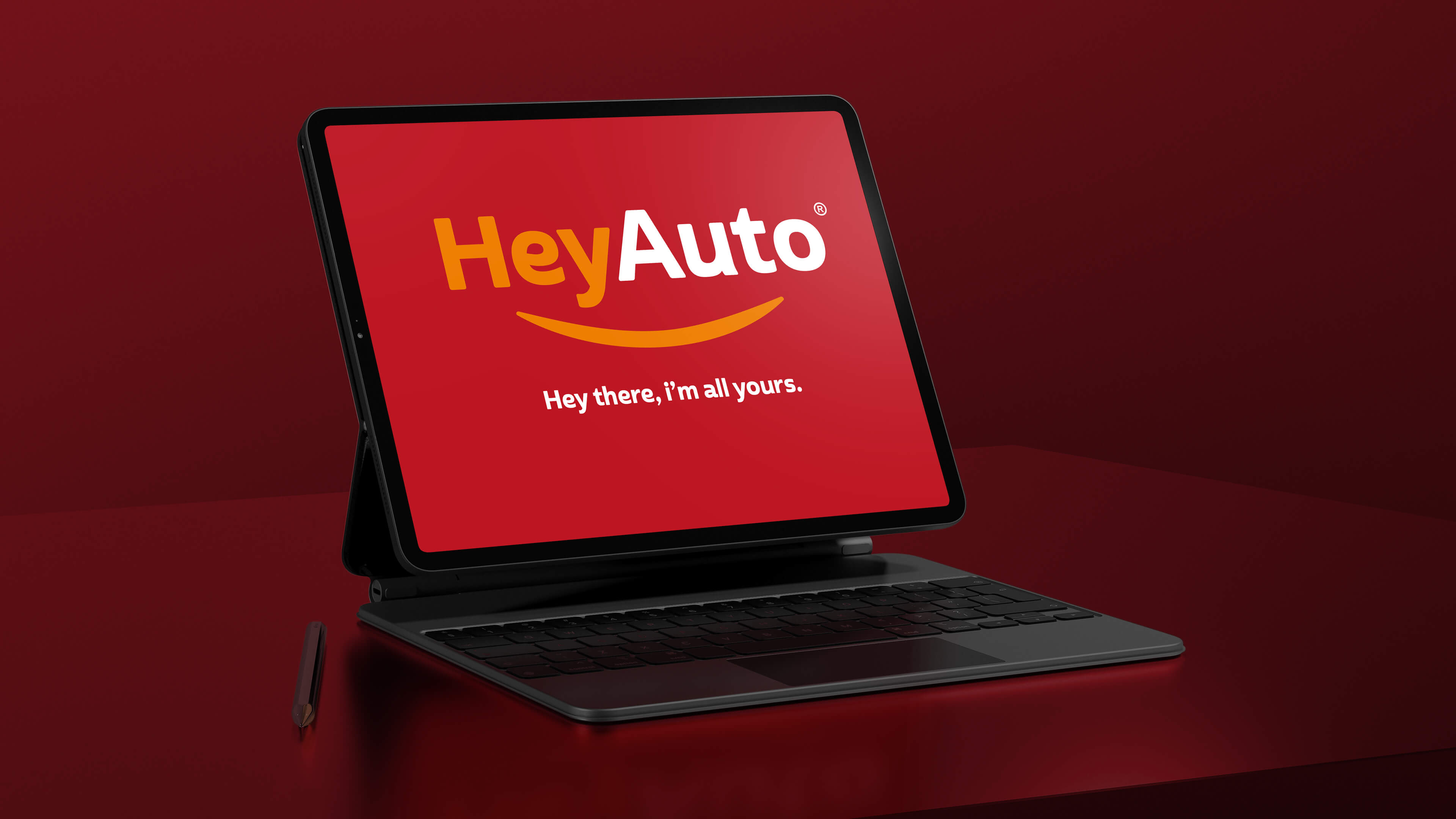 HeyAuto logo brand identity automotive technologie startup België — DNNS