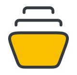 Ilustration of yellow computer folder with bag of money being invested.