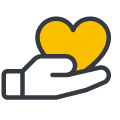 Ilustration of piggy bank and yellow coin being inserted.