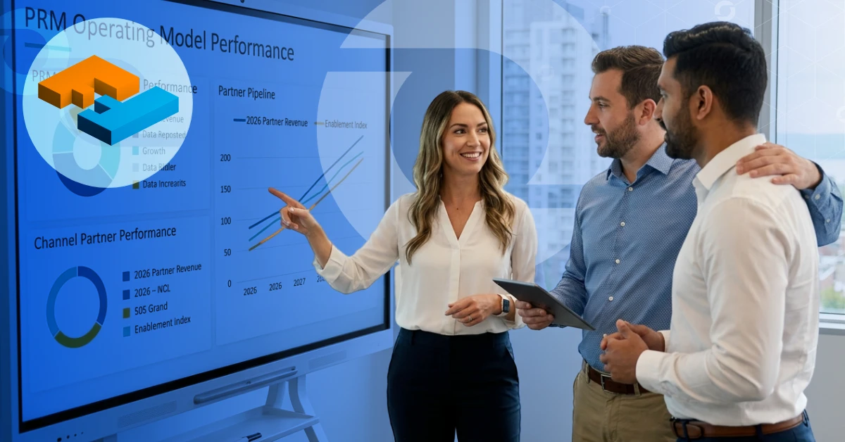 Marketing team reviewing a modern PRM operating model