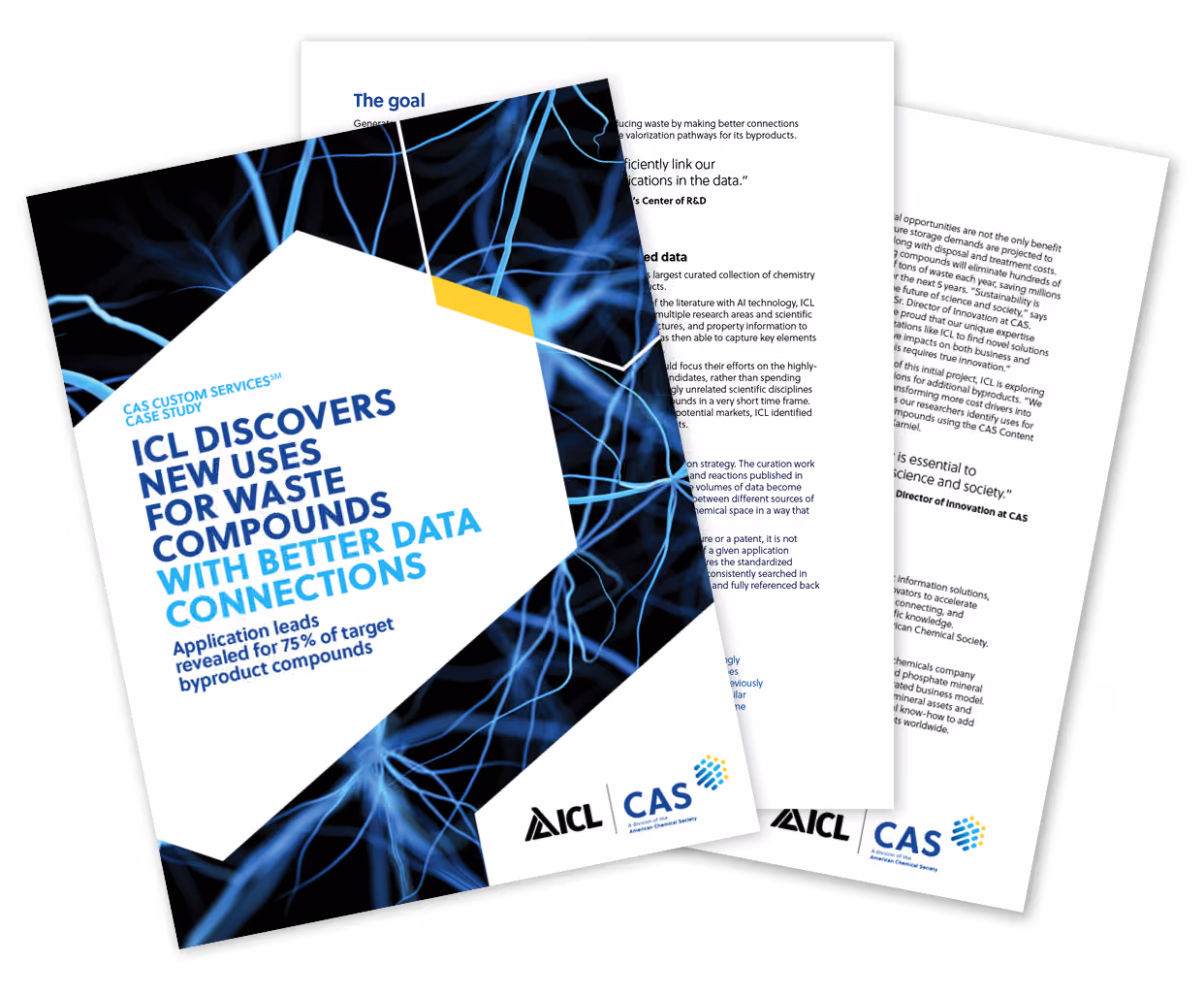 Cover of CAS Custom Services case study with ICL.