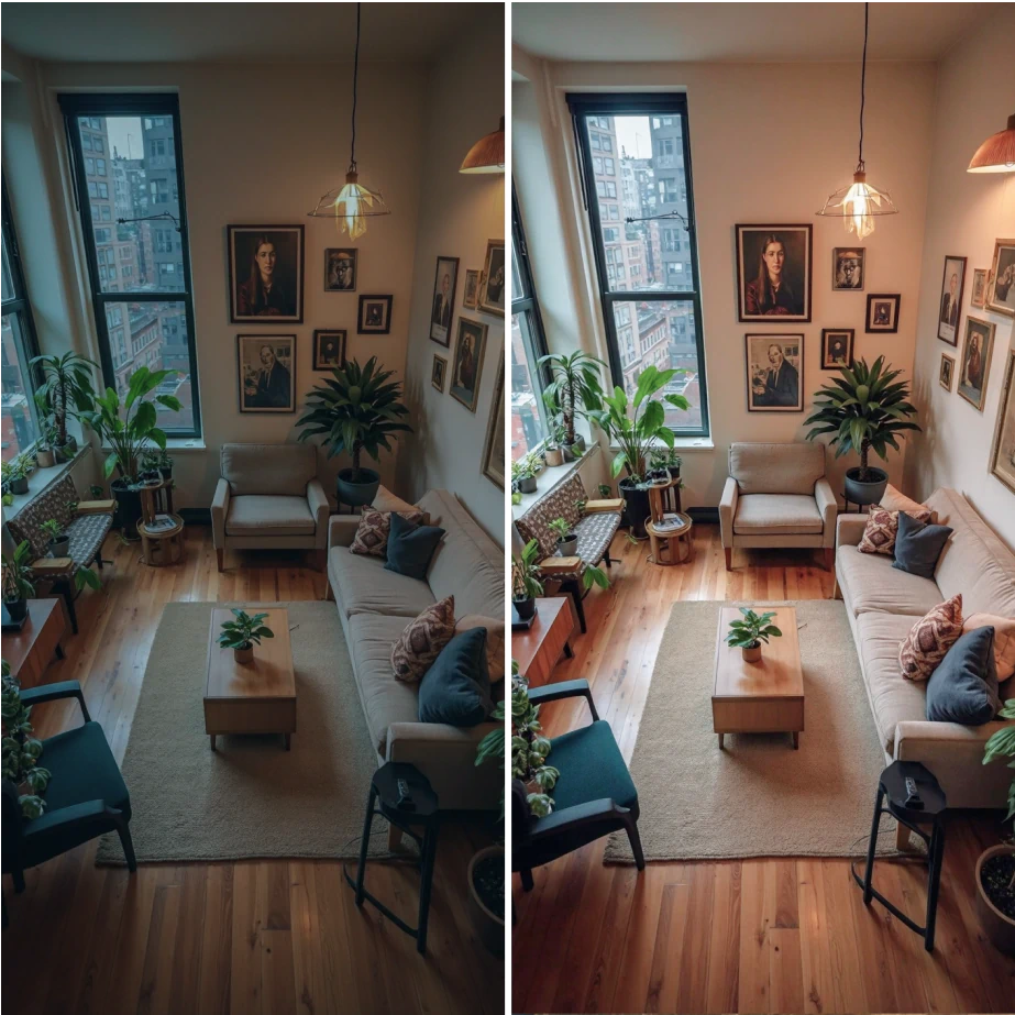 Brighten real estate photo