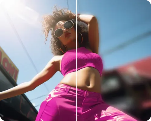 Add blur to videos with Facetune’s blur tools