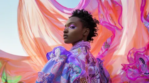 Spring 2024 fashion trends with bold colors and statement accessories