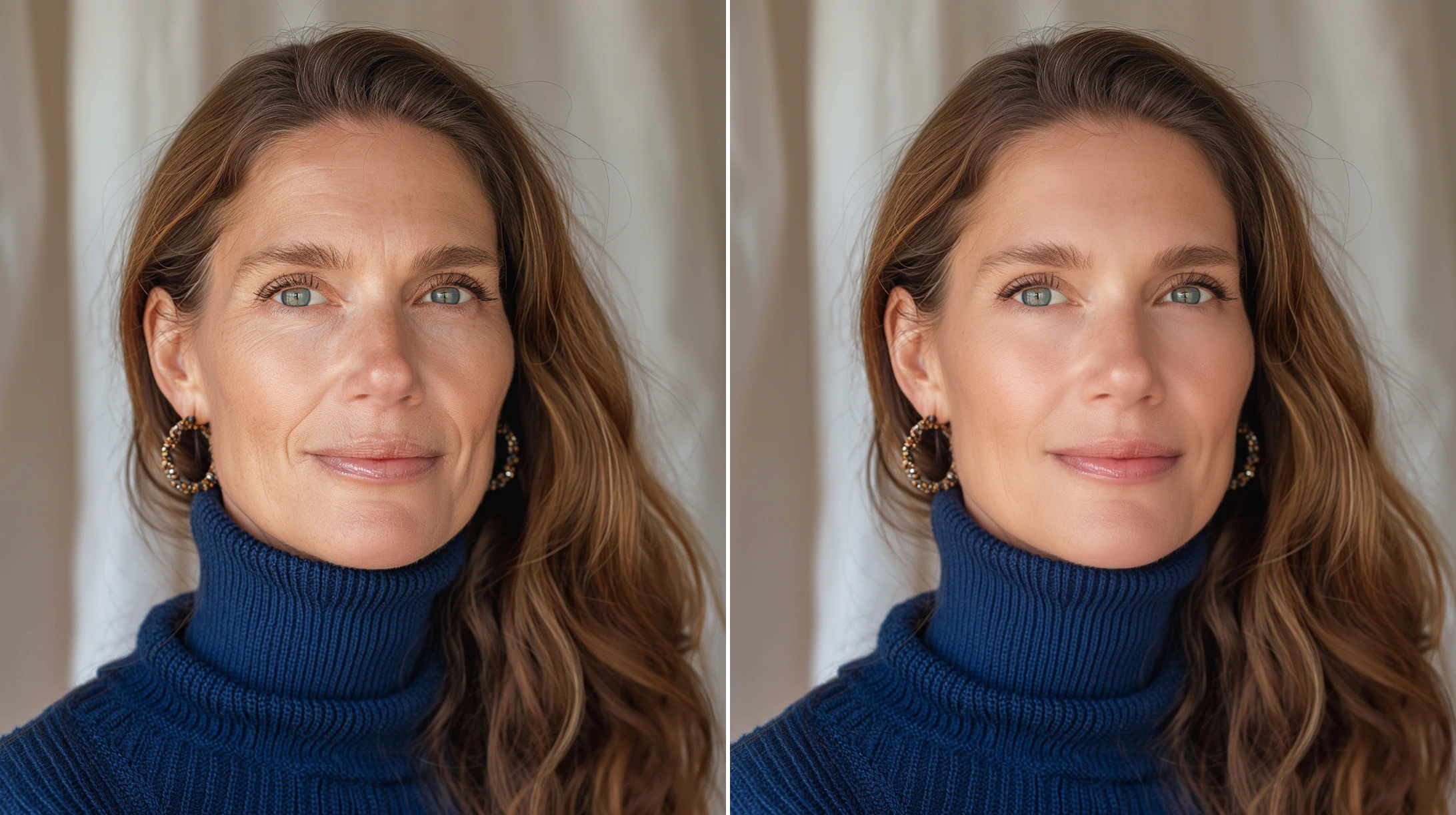 Editing out wrinkles in photos for smoother appearance