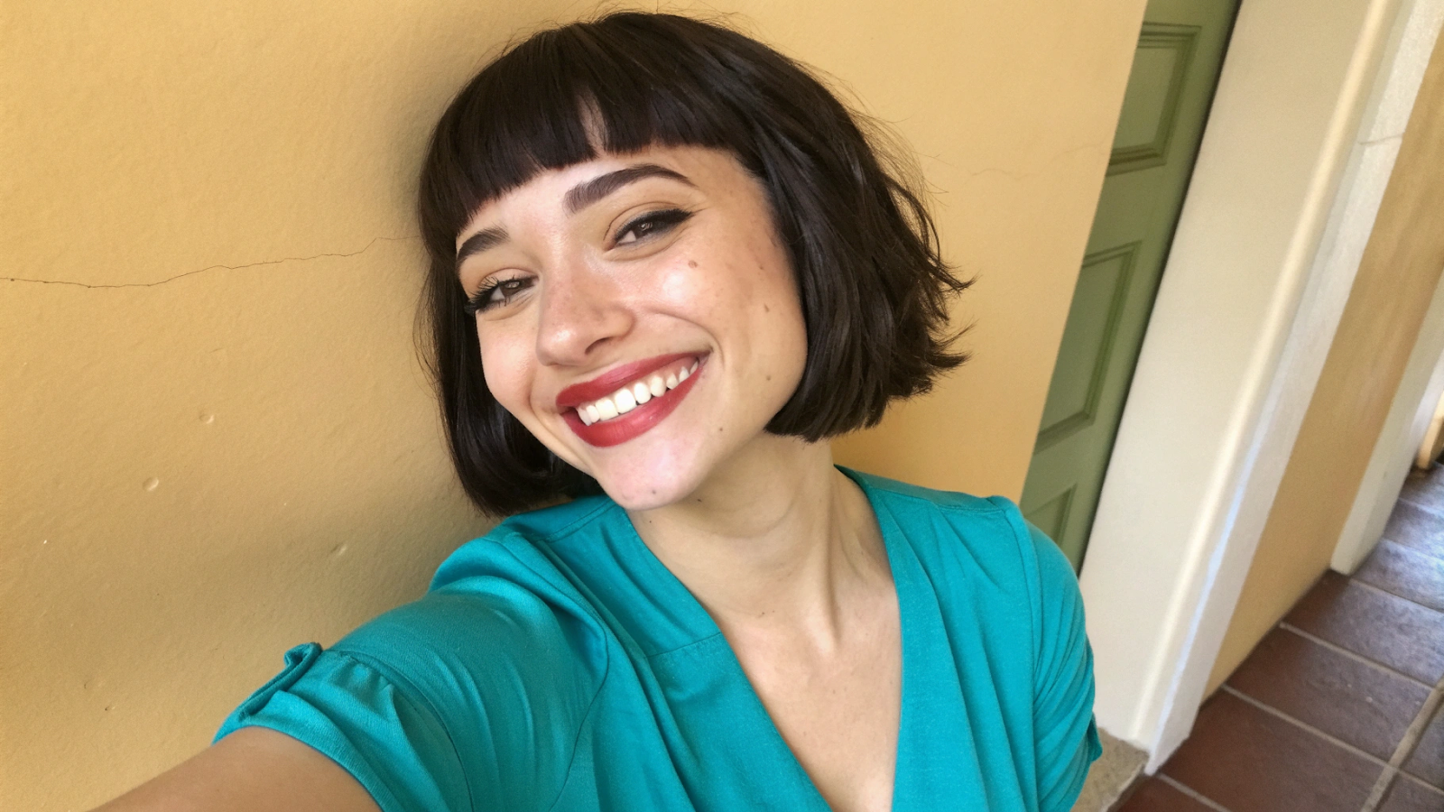Collage of four bob hairstyles showcasing day and night looks