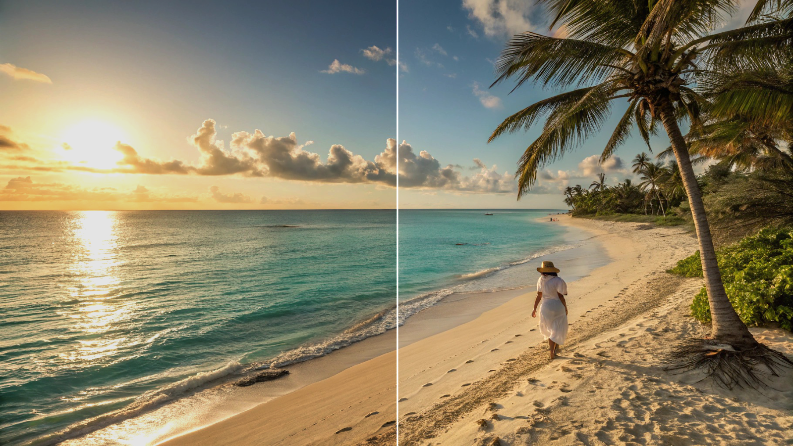 Before and after of a scenic landscape photo edited with Facetune