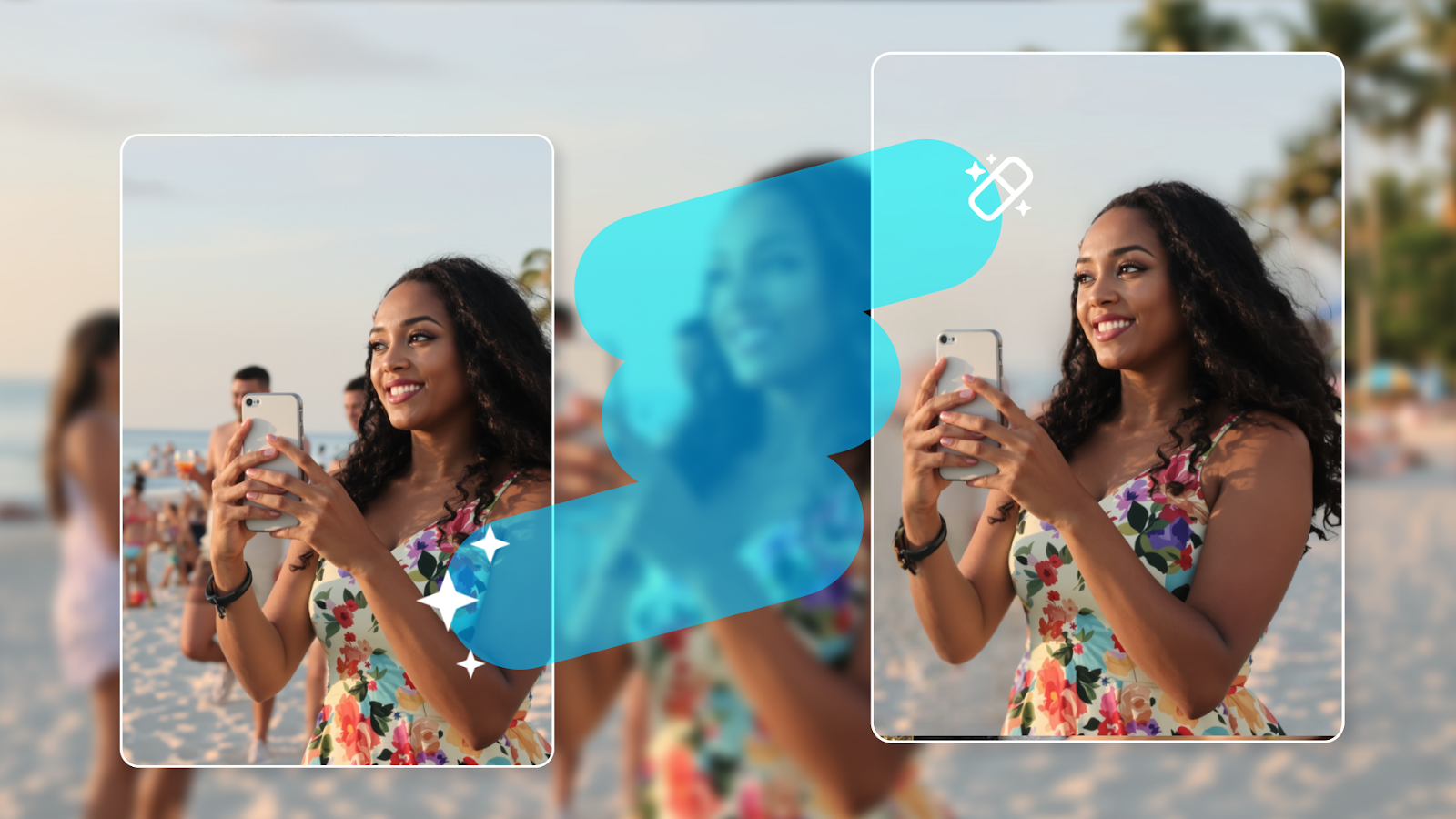 remove crowd from photo
