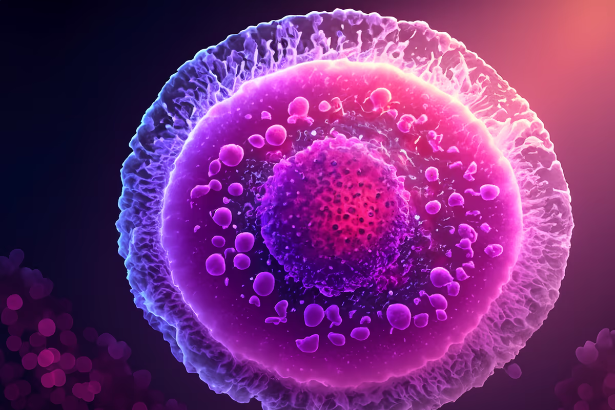 Abstract image of a cancer cell.