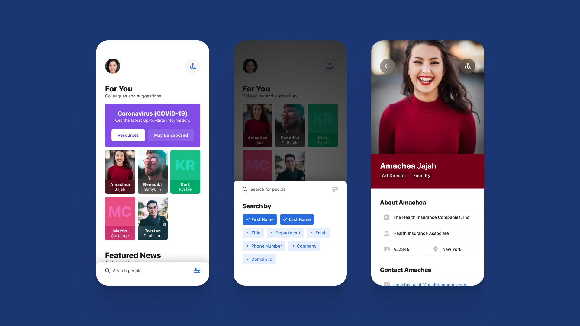 Developed a simplified employee portal for a Fortune 500 health insurance company.