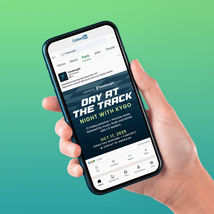 Cycling through 3 different event posts made for LinkedIn to promote company events.