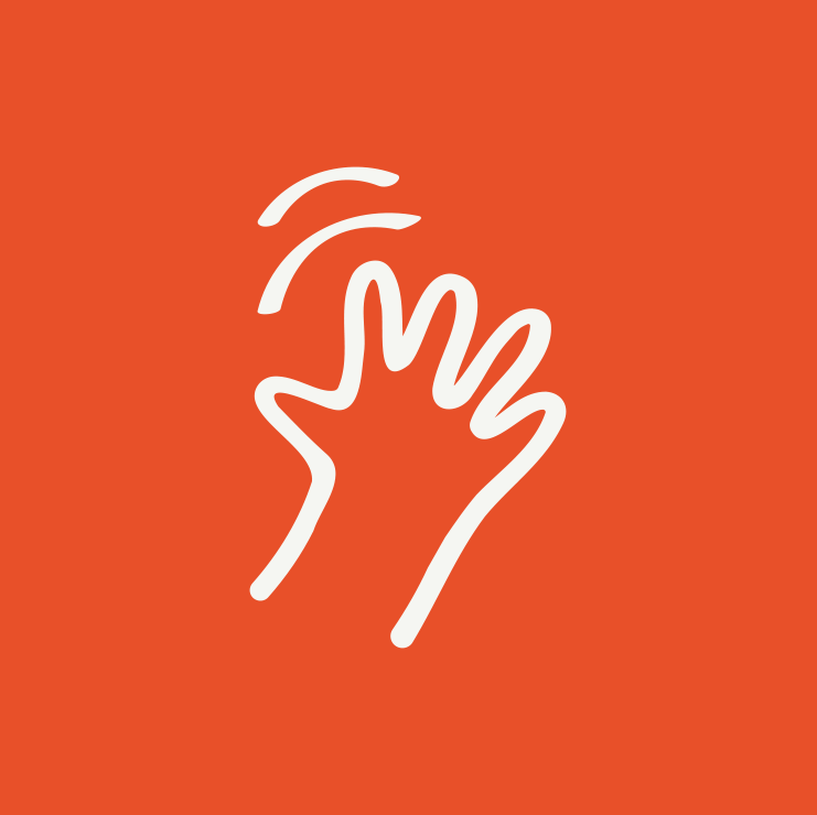 Brand illustrations of various friendly hand gestures.
